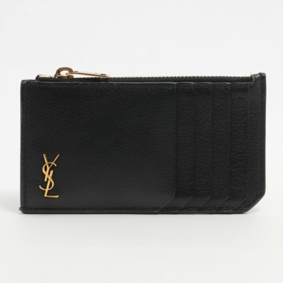 Saint Laurent Paris TGN637425 Leather Coin purse Black