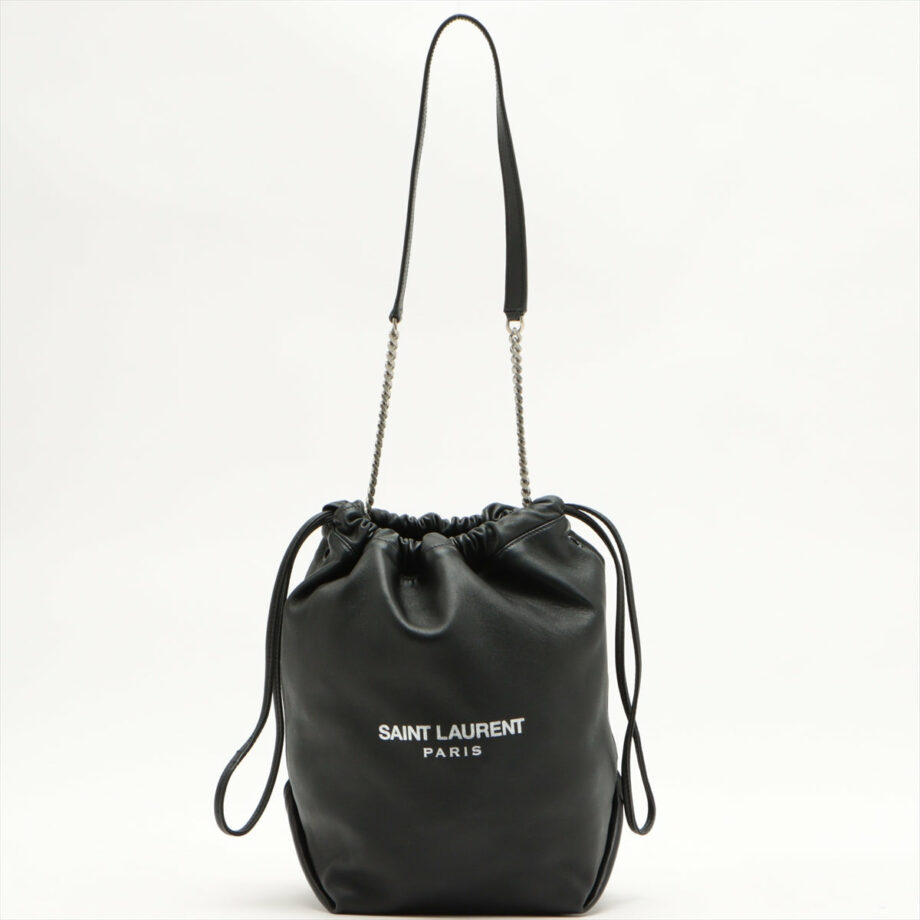 Saint Laurent Paris Teddy Leather Shoulder bag Black