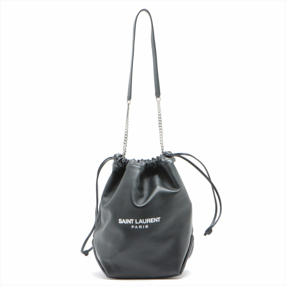 Saint Laurent Paris Teddy Leather Shoulder bag Black
