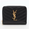 SaintLaurentParisVStitchGUE403723LeatherWalletBlack1