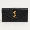 SaintLaurentParisYSLlogoLeatherWalletBlack1