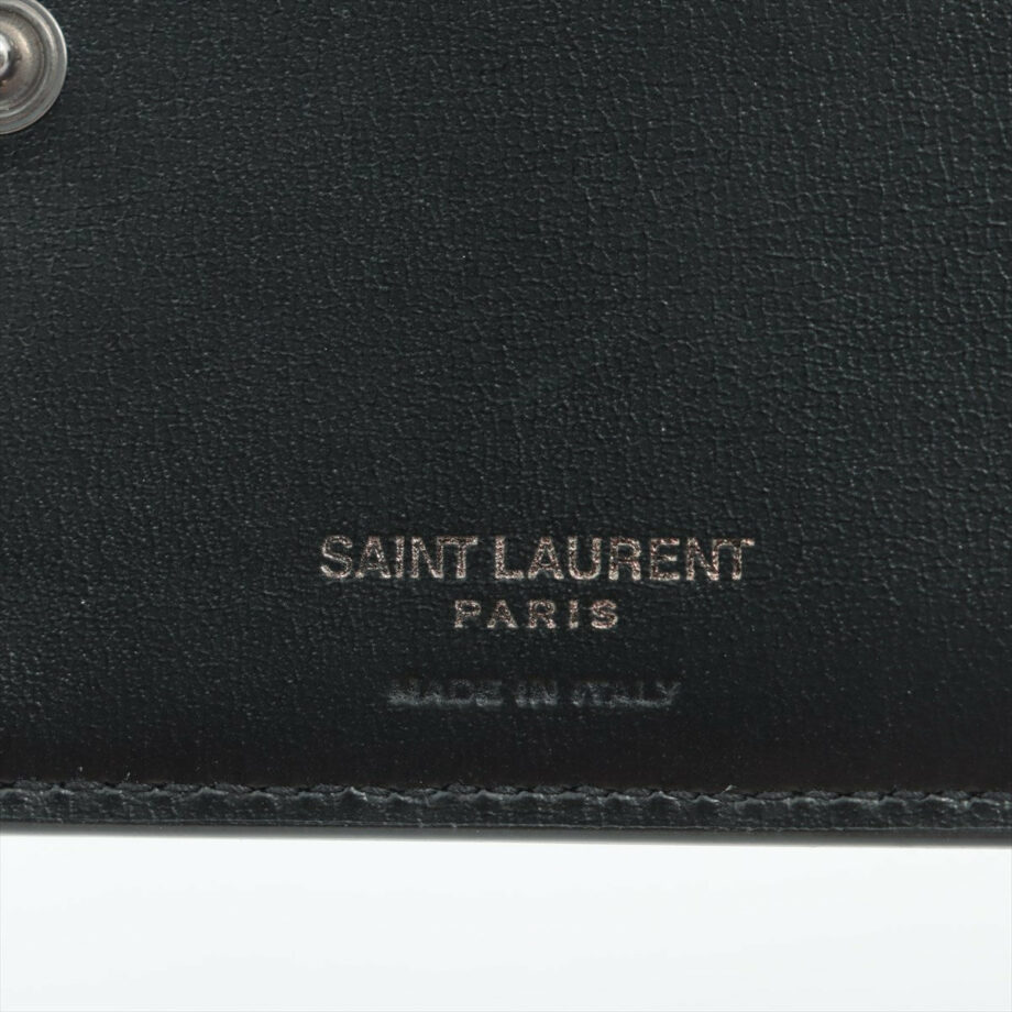 Saint Laurent Paris YSL logo Leather Wallet Black