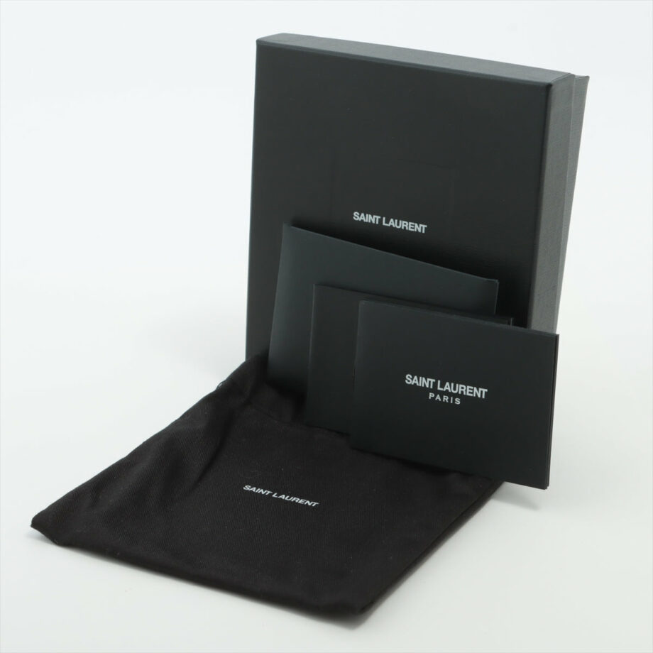 Saint Laurent Paris YSL logo Leather Wallet Black