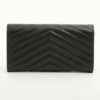 SaintLaurentVStitchGUE372264LeatherWalletBlackFewflaps2