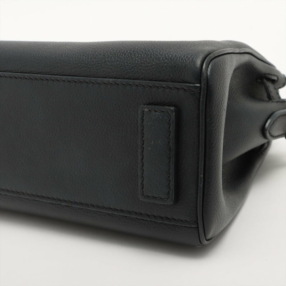 VERSACE Leather 2way handbag Black