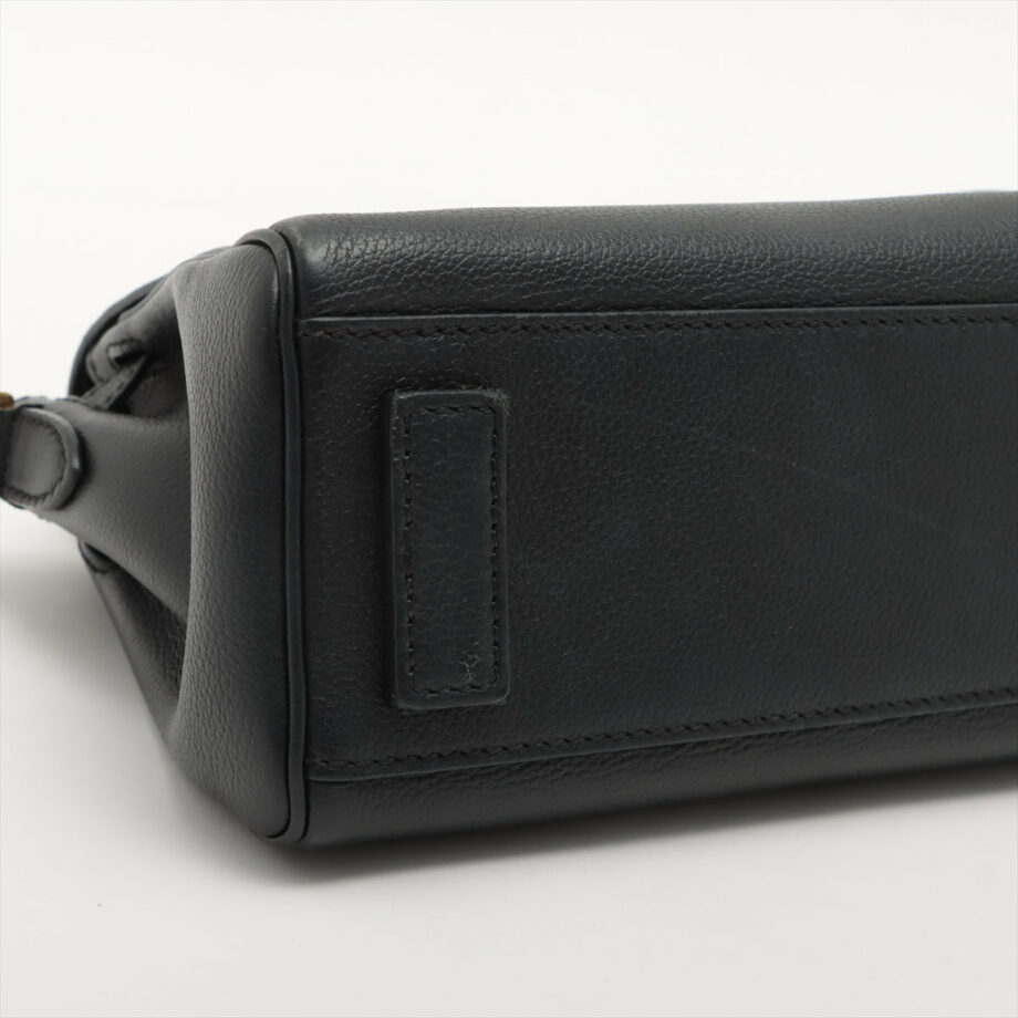 VERSACE Leather 2way handbag Black