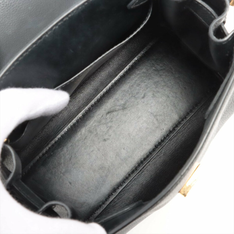 VERSACE Leather 2way handbag Black