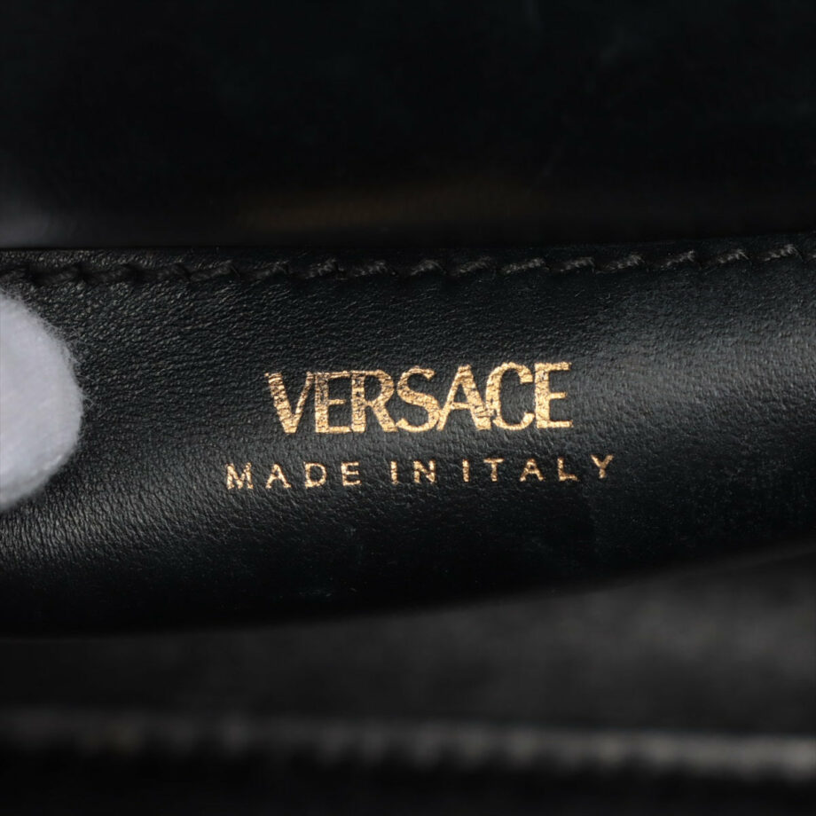 VERSACE Leather 2way handbag Black