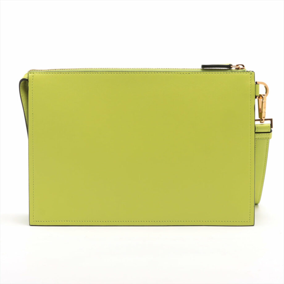 VERSACE Leather Clutch bag Green