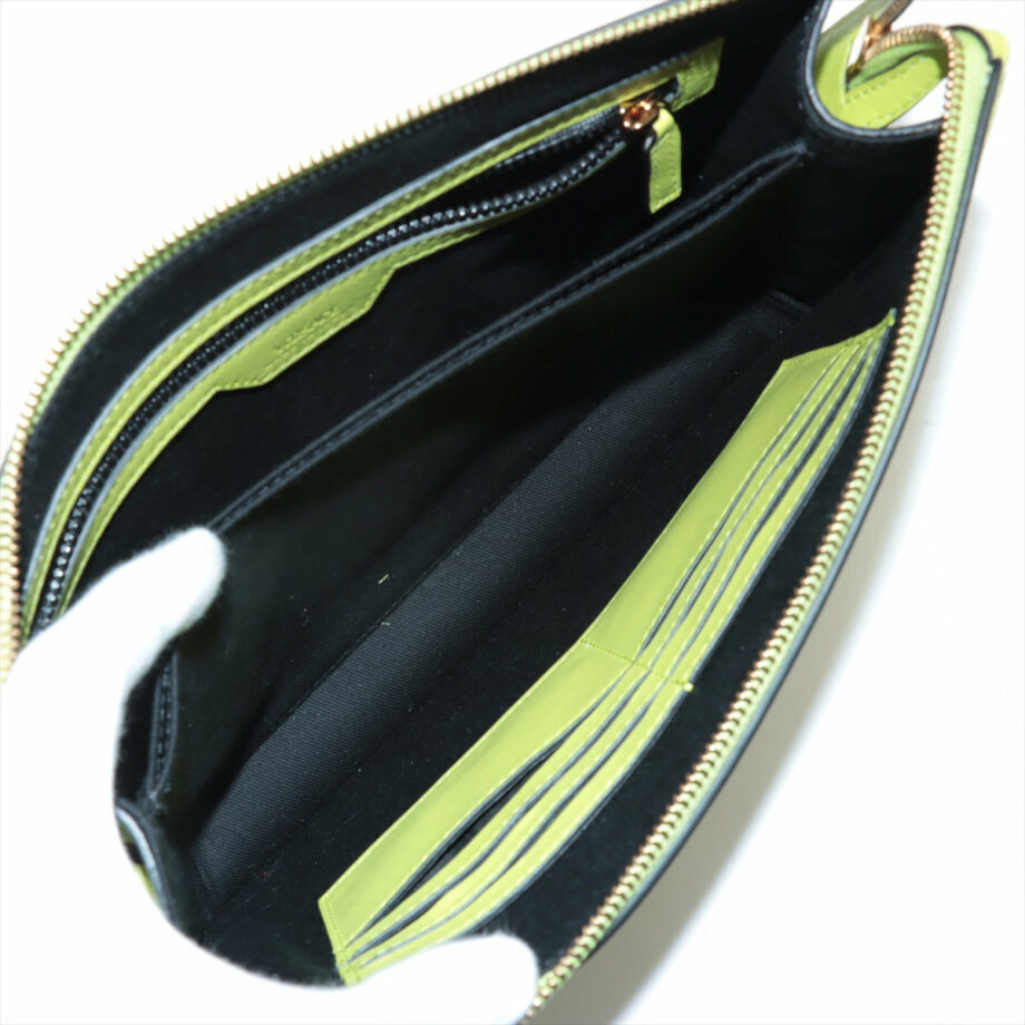 VERSACE Leather Clutch bag Green