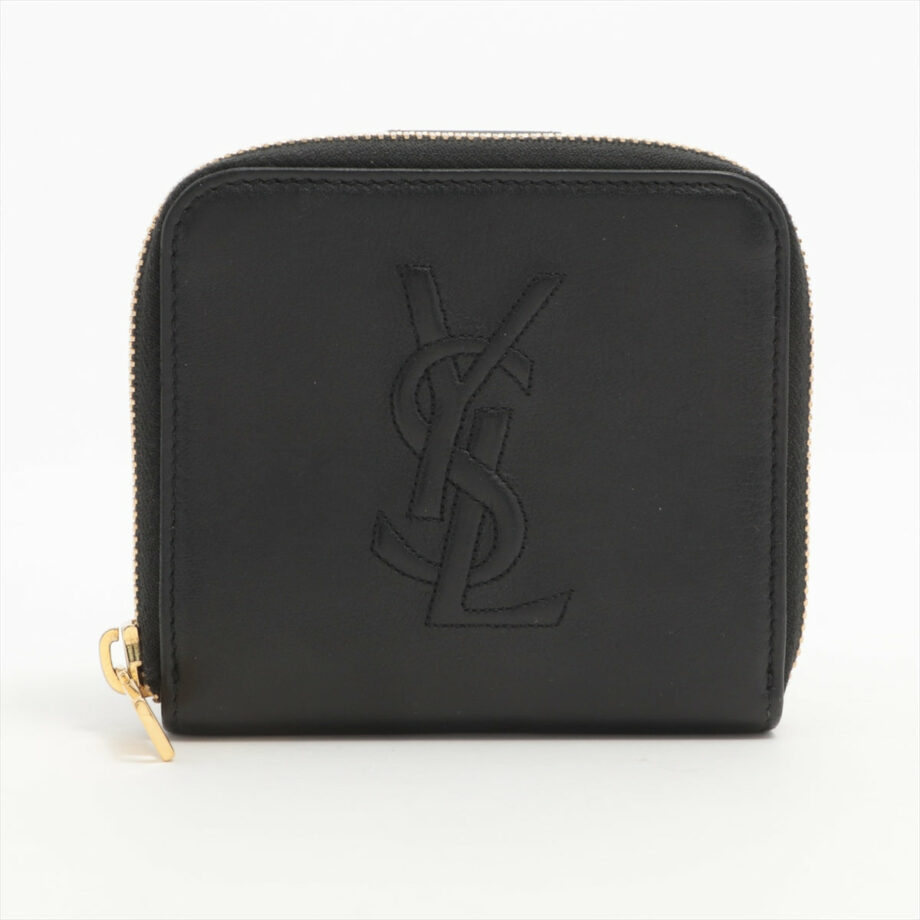Yves Saint-Laurent YSL logo Leather Wallet Black