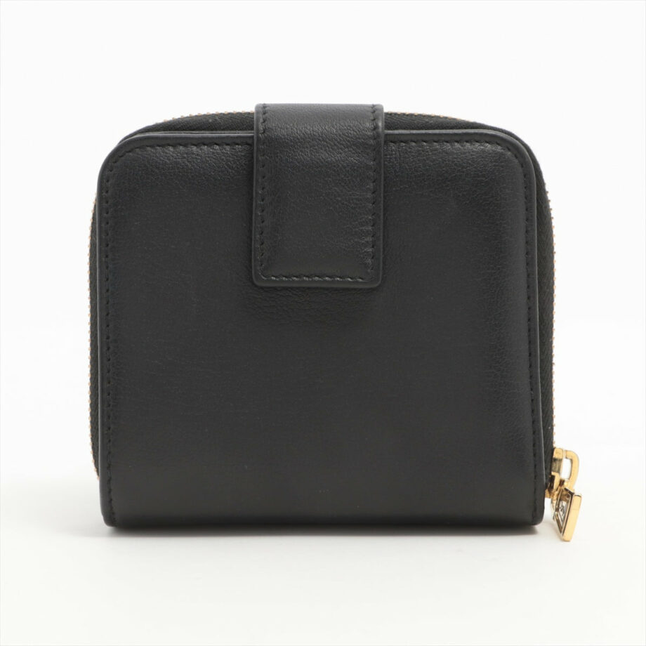 Yves Saint-Laurent YSL logo Leather Wallet Black
