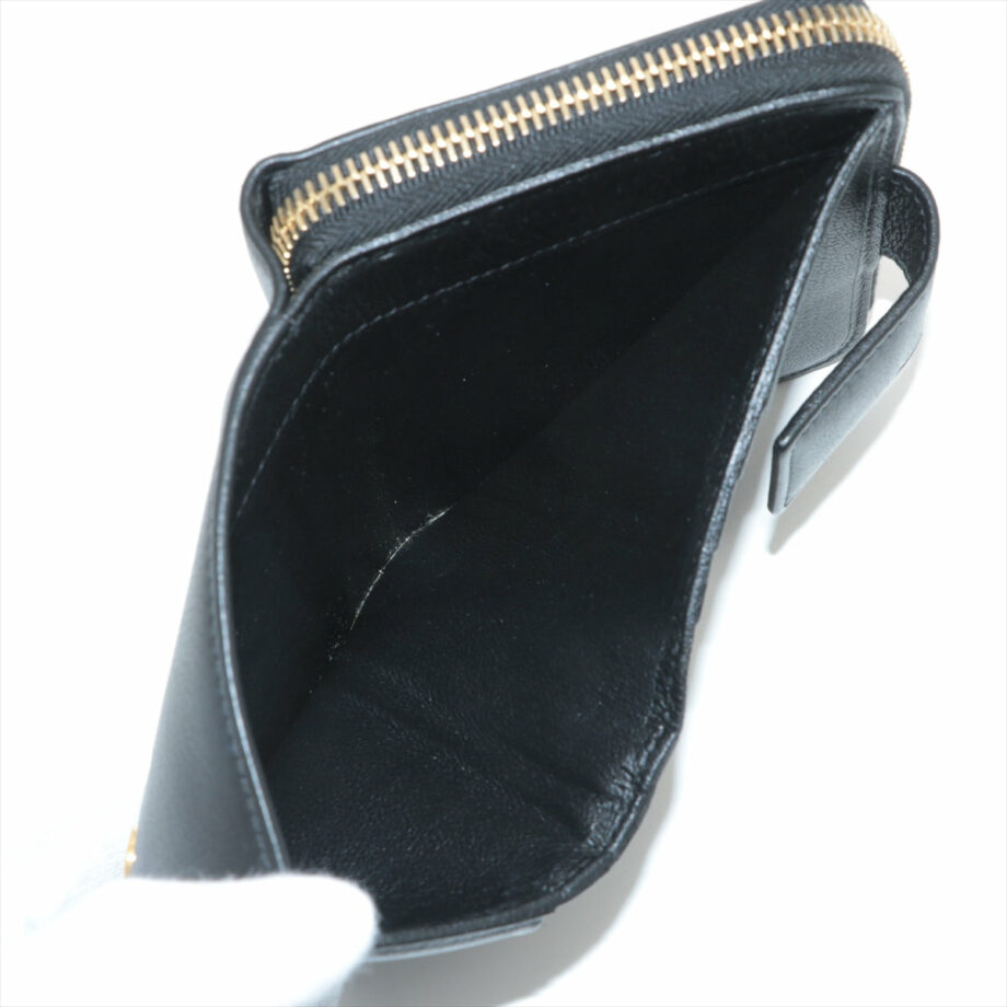 Yves Saint-Laurent YSL logo Leather Wallet Black