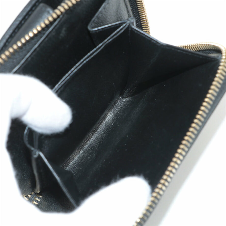 Yves Saint-Laurent YSL logo Leather Wallet Black