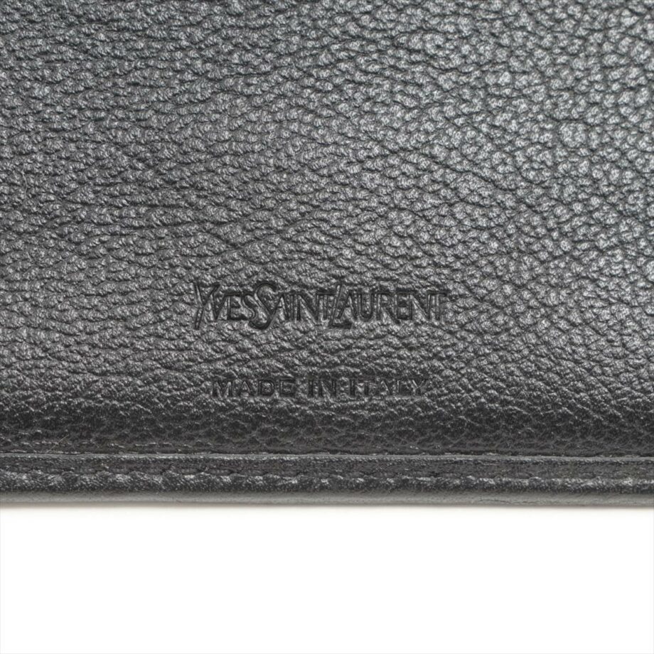 Yves Saint-Laurent YSL logo Leather Wallet Black
