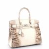 Birkin Handbag Himalaya Niloticus Crocodile with Palladium Hardware 303
