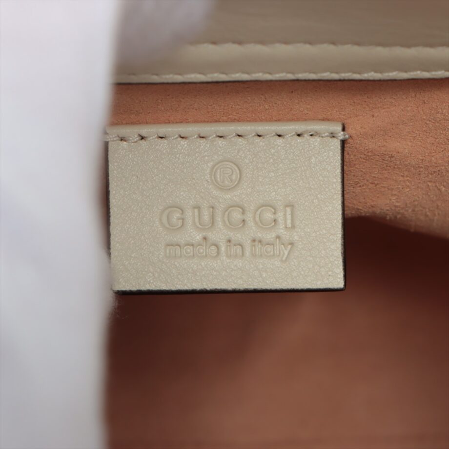 Gucci Diana Bamboo handbag Leather 2way White 655661