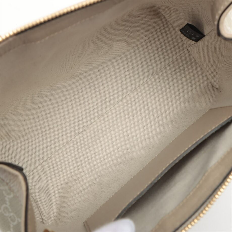 Gucci GG Supreme handbag PVC & leather 2way Beige 547551