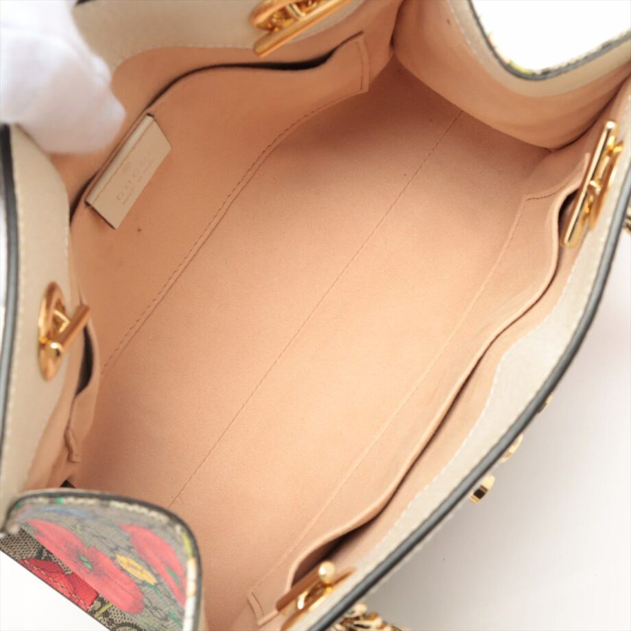 Gucci GG shoulder bag Supreme Padlock Small Chain Beige 498156