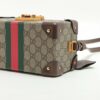 Gucci GG Supreme Shelly PVC & leather Jewelry case Beige 649582 Lame adherence2