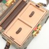 Gucci GG Supreme Shelly PVC & leather Jewelry case Beige 649582 Lame adherence6