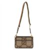 Gucci Jumbo GG Canvas & leather Shoulder bag Beige 6960751