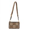 Gucci Jumbo GG Canvas & leather Shoulder bag Beige 6960752