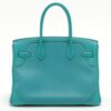 Hermes Birkin 30 Gillies Taurillon Clemence × Veau Swift Turquoise Silver Metal fittings T20152