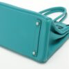 Hermes Birkin 30 Gillies Taurillon Clemence × Veau Swift Turquoise Silver Metal fittings T20153