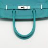 Hermes Birkin 30 Gillies Taurillon Clemence × Veau Swift Turquoise Silver Metal fittings T20154