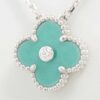 Van Cleef & Arpels Vintage Alhambra diamond Sable Necklace 750(WG) 7.1g1