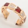 Bvlgari Serpenti Viper Carnelian diamond rings 750(PG) 6.4g 521