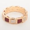 Bvlgari Serpenti Viper Carnelian diamond rings 750(PG) 6.4g 522