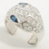 Bvlgari Serpenti diamond Sapphire rings 750(WG) 8.1g1