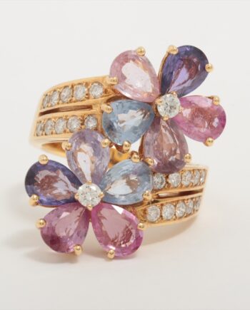 Bvlgari Sapphire Flower Sapphire diamond rings