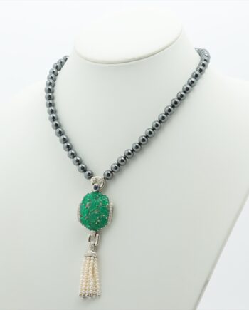 Cartier Chalcedony Hematite Necklace