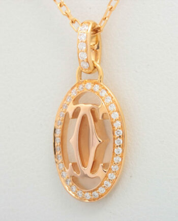 Cartier Logo Double C diamond Necklace