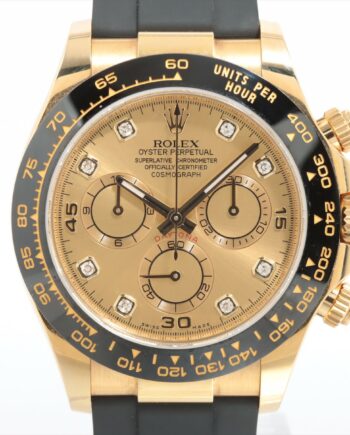 Rolex Cosmograph Daytona 116518LNG 09R447K2 YG & rubber AT Champagne-Face