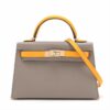 Hermes Mini Kelly II Veau Epsom Etoupe x apricot Gold Metal fittings Z: 2021