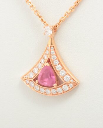 Bvlgari Diva Dream Pink tourmaline diamond Necklace