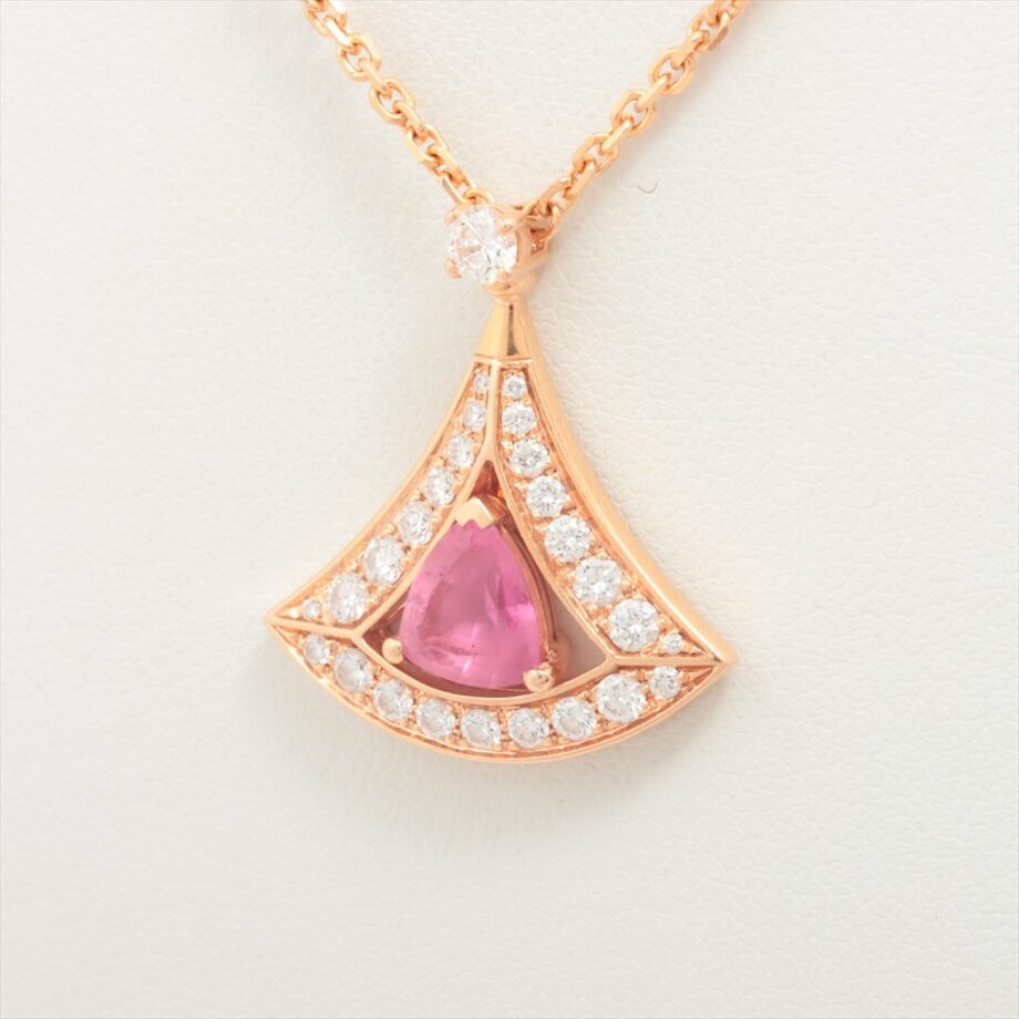 Bvlgari Diva Dream Pink tourmaline diamond Necklace