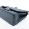 Chanel Big Matelasse Caviarskin Double flap Double chain bag Navy blue Silver Metal fittings3