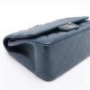 Chanel Big Matelasse Caviarskin Double flap Double chain bag Navy blue Silver Metal fittings4