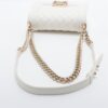 Chanel Boy Chanel Caviarskin Chain shoulder bag White Gold Metal5