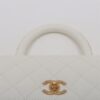 Chanel Coco Handle Caviarskin 2way handbag White Gold Metal4
