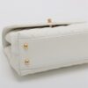 Chanel Coco Handle Caviarskin 2way handbag White Gold Metal6