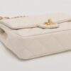 Chanel Mini Matelasse Lambskin 2way handbag White Gold Metal fittings 4