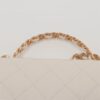 Chanel Mini Matelasse Lambskin 2way handbag White Gold Metal fittings 6