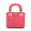 Christian Dior Cannage Lady Dior Ram leather 2way handbag Pink2