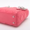 Christian Dior Cannage Lady Dior Ram leather 2way handbag Pink3